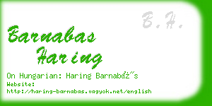 barnabas haring business card
